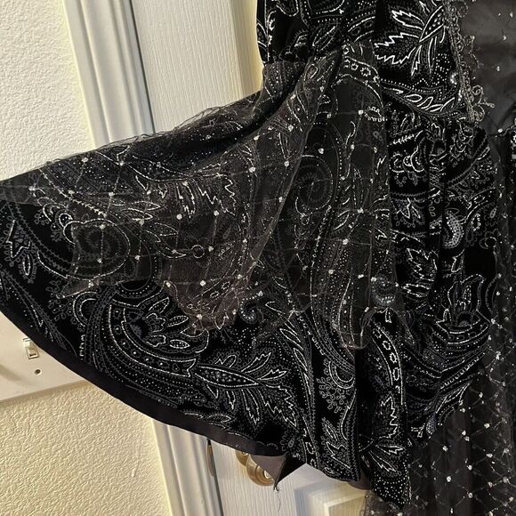 Wishcraft Wicked Princess Costume Velvet Bell Sleeve Witch Evil Queen Girls SZ 8 - Picture 7 of 16